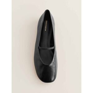 Reformation Bowie Ballet Leather Flat Shoes - 8.5 Black